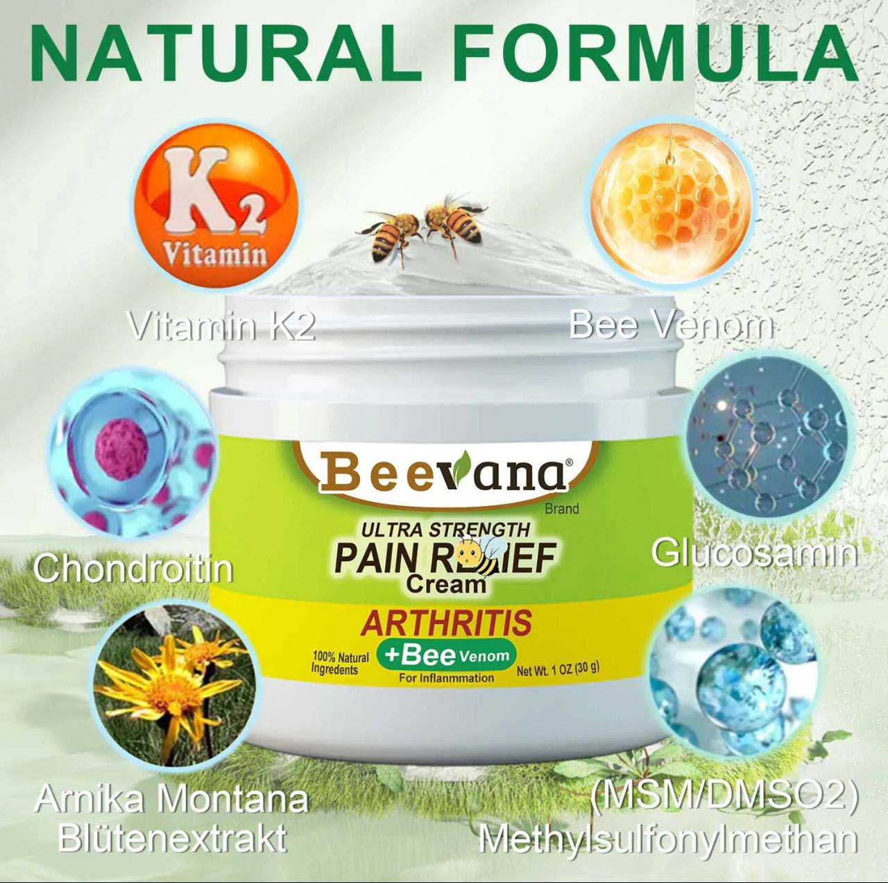 🔥OFERTA PAGA 1 Y LLEVA 2 - Crema de terapia para Artritis, Reumatismo, Dolor de huesos, a base de veneno de abeja Beevana