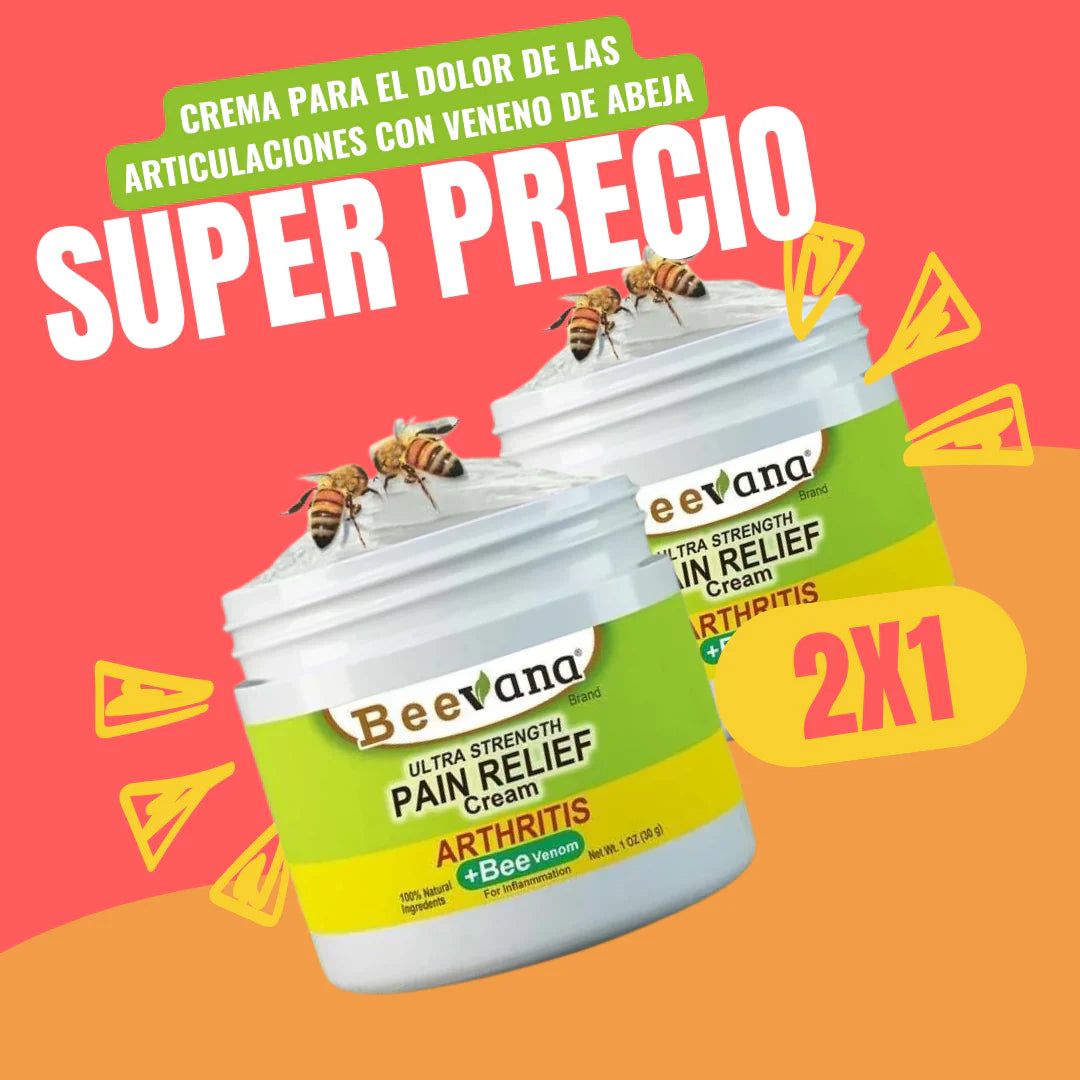 🔥OFERTA PAGA 1 Y LLEVA 2 - Crema de terapia para Artritis, Reumatismo, Dolor de huesos, a base de veneno de abeja Beevana