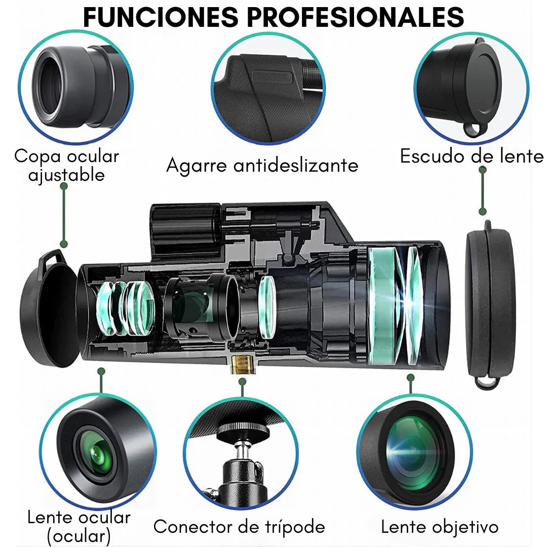 Telescopio Monocular MTX30 Adaptable para Celular