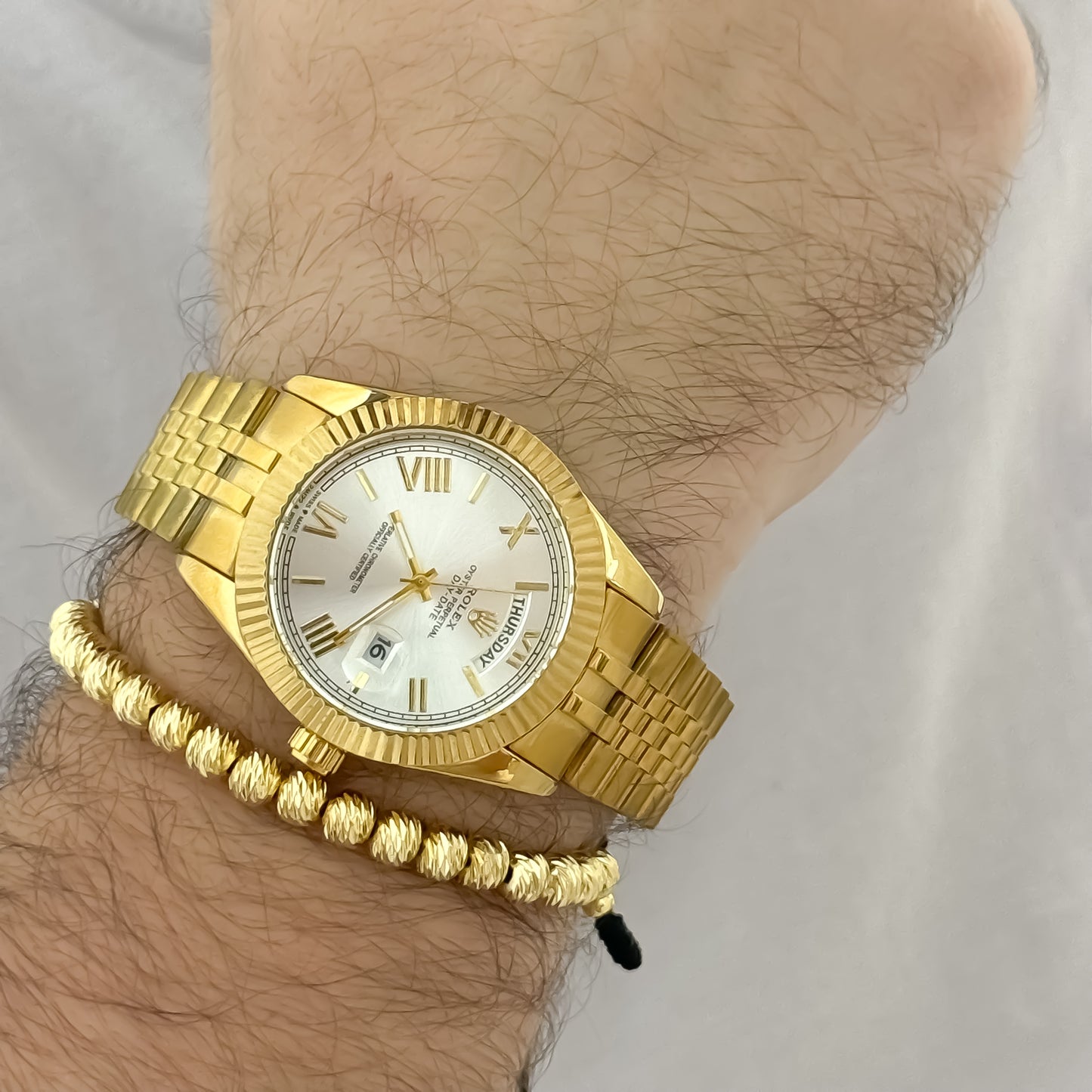 PROMOCION RELOJ ROLEX CALIDAD 1.1 + PULSERA BALIN ITALIANO 6MM EN BAÑO 18K CON GARANTIA